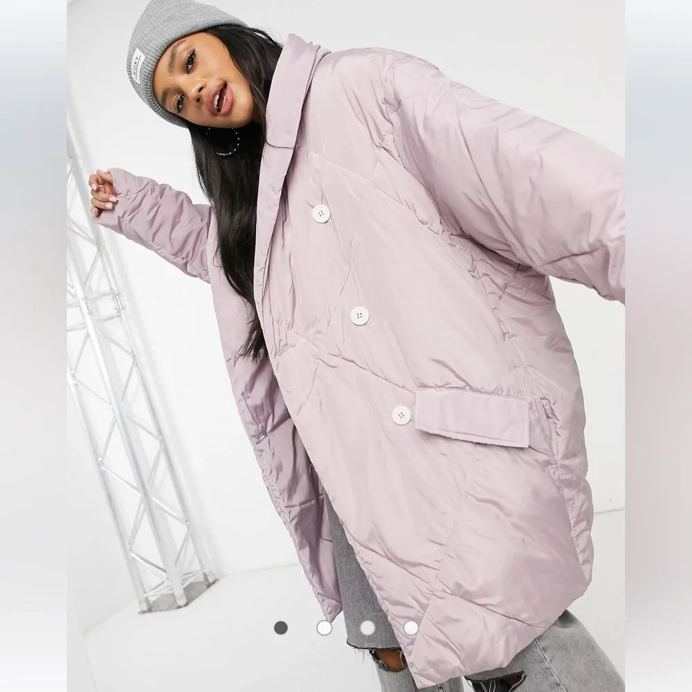 Free People Ella Puffer Women's Oversized Long Coat Size S - Picture 3 of 7